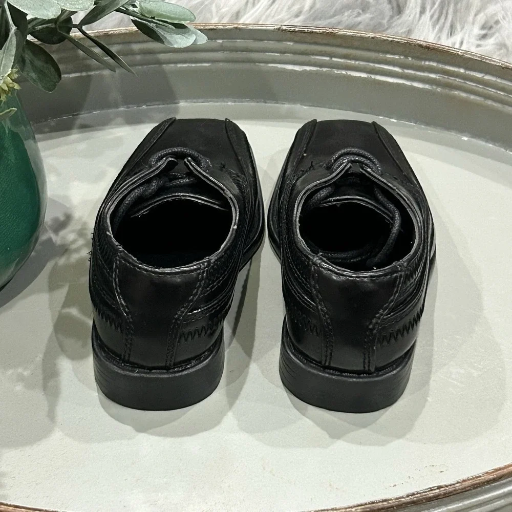 Stacy Adam's Infant Basic Black Bowman Bike Toe Oxford‎ Size 5M ($55)